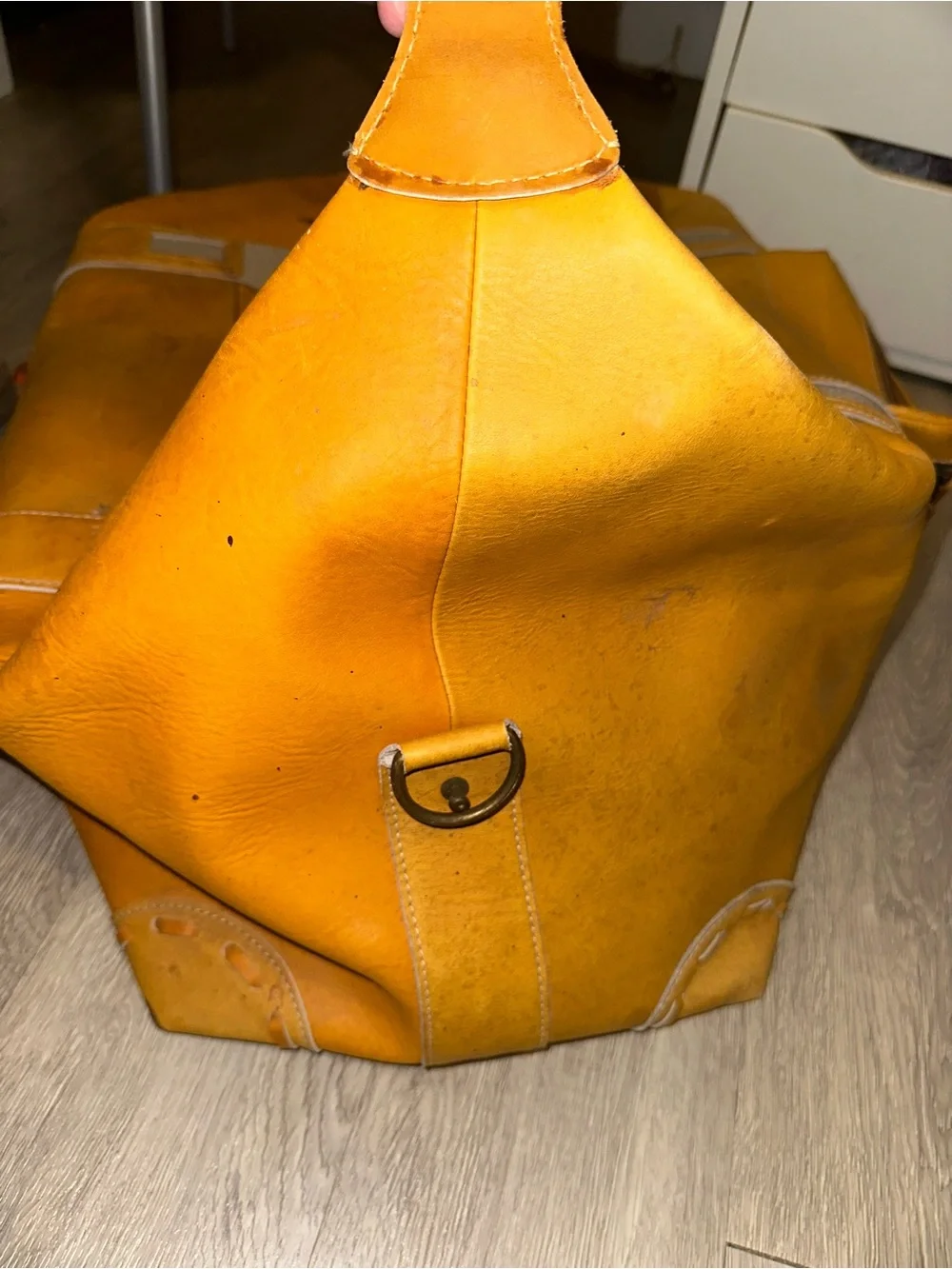 Rawlings Heart of the Hide Baseball Glove Leather Duffle Bag Tan Rare Lombardo